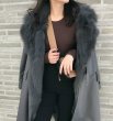 画像15: Women's Real fox fur Suit collar Party overcoming Windbreaker fur coat リアルフォックスファーミリタリーアーミーモッズロング4パターン着用可能なコート (15)