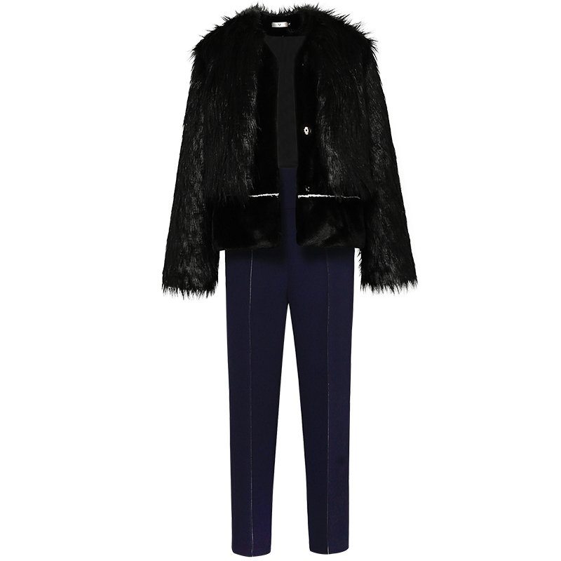 画像6: Women's fox fur coat pants suit   フォックス&ミンクファージャケット&パンツ セット (6)