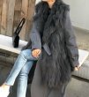 画像17: Women's Real fox fur Suit collar Party overcoming Windbreaker fur coat リアルフォックスファーミリタリーアーミーモッズロング4パターン着用可能なコート (17)