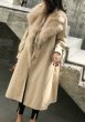 画像2: Women's Real fox fur Suit collar Party overcoming Windbreaker fur coat リアルフォックスファーミリタリーアーミーモッズロング4パターン着用可能なコート (2)