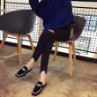 画像4: Women’s fur plus velvet leather frosted square head flat shoesフラット金具付スエードレザーパンプスローファー　 バレーシューズ (4)