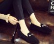 画像3: Women’s fur flat shoesフラットモコモコパンプスローファーシューズ (3)