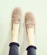 画像5: Women’s fur flat shoesフラットモコモコパンプスローファーシューズ (5)