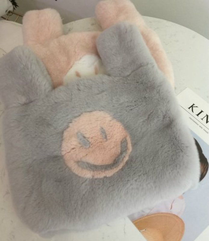 画像11: Big Bang Rex Rabbit Fur Bunny Bag Smile Bag スマイルがポイントのリアルレックスラビットファートート クラッチバック ハンドバック (11)