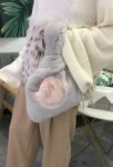 画像1: Big Bang Rex Rabbit Fur Bunny Bag Smile Bag スマイルがポイントのリアルレックスラビットファートート　クラッチバック　ハンドバック (1)