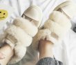 画像2: fluffy hair shoes Sneaker Shoes Boots 本革レザーモコモコファー付きスニーカー ブーツ シューズ (2)