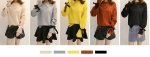 画像6: Women's trumpet sleeve wild cuff bow sweater Knit 　トランペットスリーブ&ボウリボンセーター ニット (6)