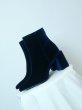 画像5: women's pointed back zipper velvet high heel boots バックジップベルベットヒールブーツ　ブーティ (5)