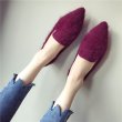 画像2: Women’s flat pointed single shoes fur shoes フラットモコモコベーシックパンプスローファーシューズ (2)