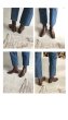 画像6: women's square head  ankle boots レザーシンプルアンクルブーツ　ブーティ (6)