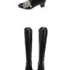 画像4: women's round head  pearl long boots レザーパール付オシャレなロングブーツ　 (4)