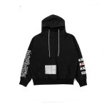画像1:    oversize letter printing high collar hooded    ロゴレター入りフーディーパーカー　スウェット (1)