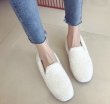 画像6: Women’s flat Fake Sheepskin Eco Flat Loafers Shoes シープスキンローファーフラットシューズ (6)