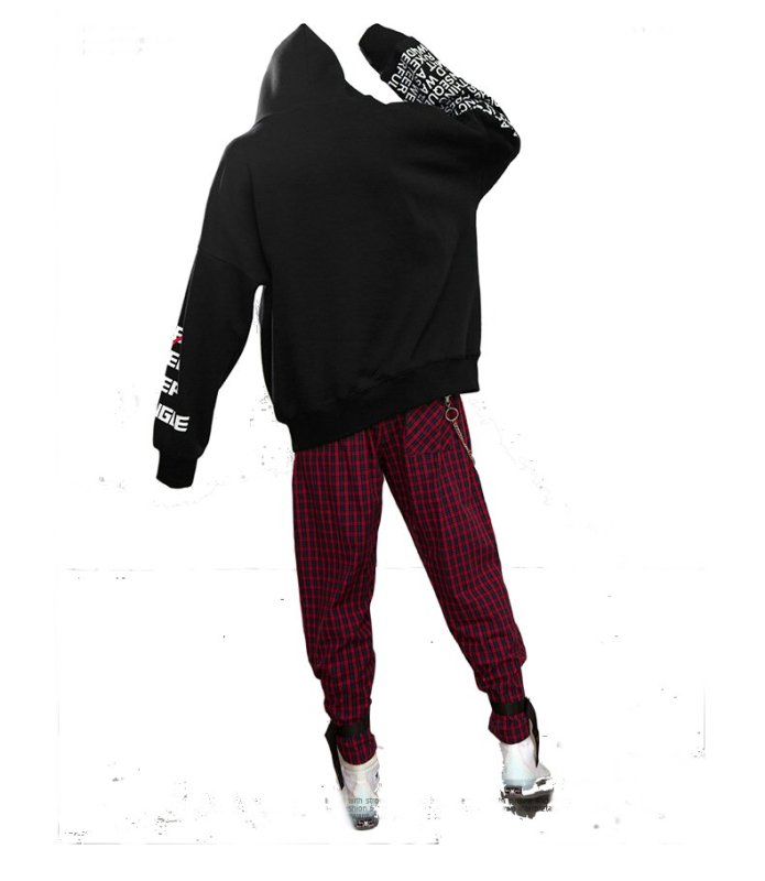 画像7:    oversize letter printing high collar hooded    ロゴレター入りフーディーパーカー　スウェット (7)