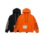 画像9:    oversize letter printing high collar hooded    ロゴレター入りフーディーパーカー　スウェット (9)