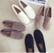 画像7: Women’s flat Fake Sheepskin Eco Flat Loafers Shoes シープスキンローファーフラットシューズ (7)