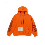 画像2:    oversize letter printing high collar hooded    ロゴレター入りフーディーパーカー　スウェット (2)