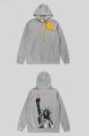 画像10:  free goddess printing men's hooded sweater自由の女神バックプリントフーディーパーカー (10)