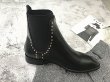 画像8: women's Uncle Leather Boots with Studs サイドゴアアンクルスタッズ付ブーツ　ブーティー (8)