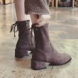 画像2: women's Side zip skinny boots サイドジップヒールブーツ　ブーティー (2)