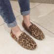 画像2: Women’s flat Leopard  loafers  Shoesレオパードモコモコローファーフラットシューズ (2)