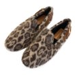 画像1: Women’s flat Leopard  loafers  Shoesレオパードモコモコローファーフラットシューズ (1)