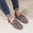 画像3: Women’s flat Leopard  loafers  Shoesレオパードモコモコローファーフラットシューズ (3)