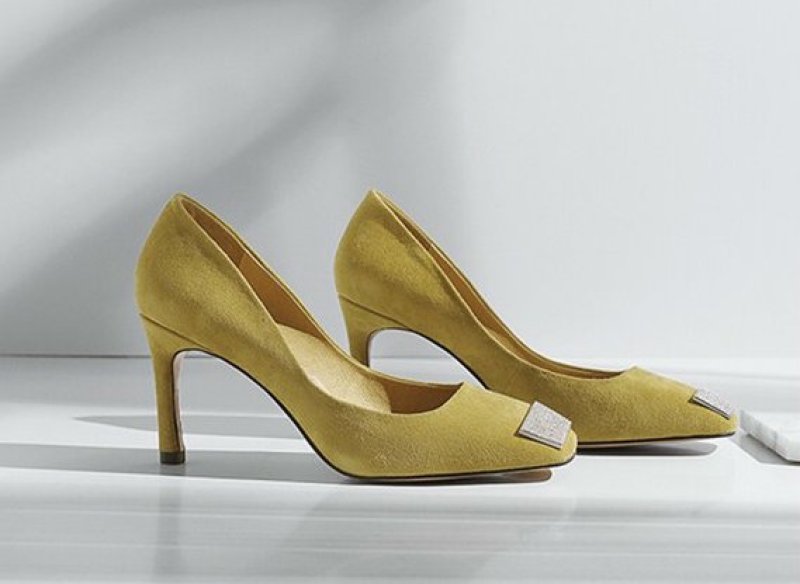 画像3: Women’s  rhinestone leather high heels pumps  Shoes　ラインストーン付きリアルスエードレザーハイヒールパンプス (3)