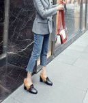 画像10: Women’s rabbit hair plus leather high heels pumps loafers  Shoes　ラビットファー付きレザーパンプス (10)