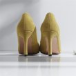 画像4: Women’s  rhinestone leather high heels pumps  Shoes　ラインストーン付きリアルスエードレザーハイヒールパンプス (4)