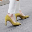 画像9: Women’s  rhinestone leather high heels pumps  Shoes　ラインストーン付きリアルスエードレザーハイヒールパンプス (9)