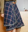 画像3: Women's  irregular tassel hairy long cloth skirt タッセル＆フリンジチェックスカート (3)