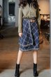 画像4: Women's  irregular tassel hairy long cloth skirt タッセル＆フリンジチェックスカート (4)