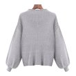 画像4:   long-sleeved pullover sweater パール付ランタンスリーブセーター 　プルオーバー (4)