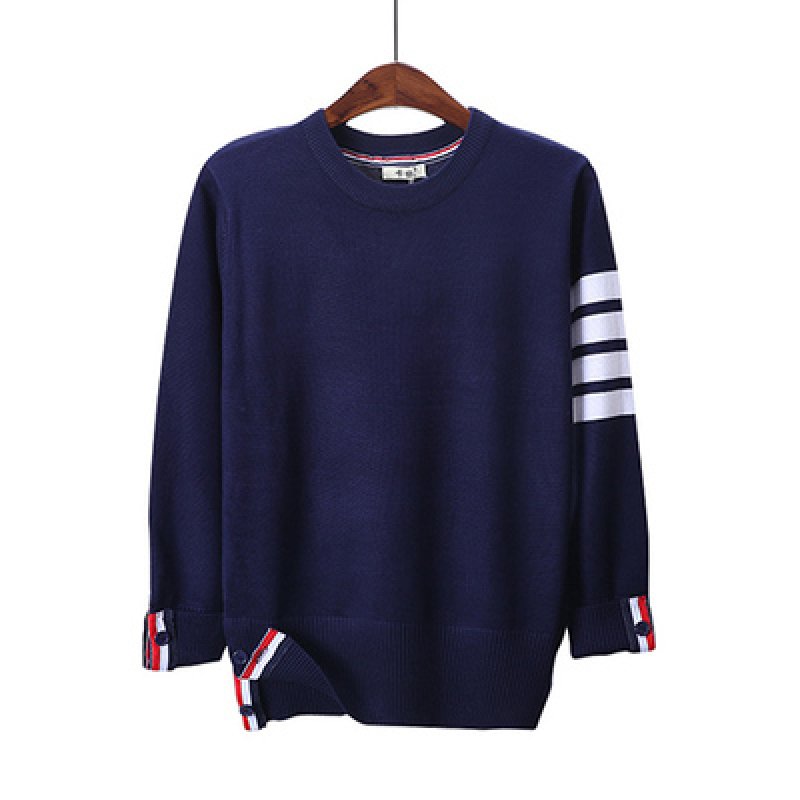画像7: slash line sweater Knit Pullover  男女兼用ユニセックスライン入り丸首プルオーバー セーター ニット (7)