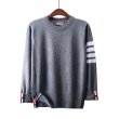 画像3: slash line sweater Knit Pullover 　男女兼用ユニセックスライン入り丸首プルオーバー セーター ニット (3)