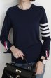 画像6: slash line sweater Knit Pullover 　男女兼用ユニセックスライン入り丸首プルオーバー セーター ニット (6)