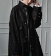 画像4: Women's simple neutral collar large pocket coat jacket シンプルロングコート　ジャケット (4)