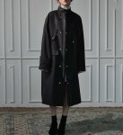 画像3: Women's simple neutral collar large pocket coat jacket シンプルロングコート　ジャケット (3)