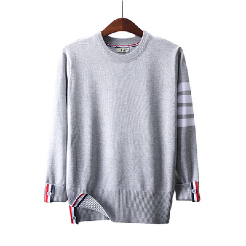 画像2: slash line sweater Knit Pullover  男女兼用ユニセックスライン入り丸首プルオーバー セーター ニット (2)