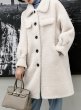 画像2: Women's sheep shearing coat  wool coat  jacket シンプルロングシープスキンコート　ジャケット (2)