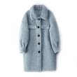 画像1: Women's sheep shearing coat  wool coat  jacket シンプルロングシープスキンコート　ジャケット (1)