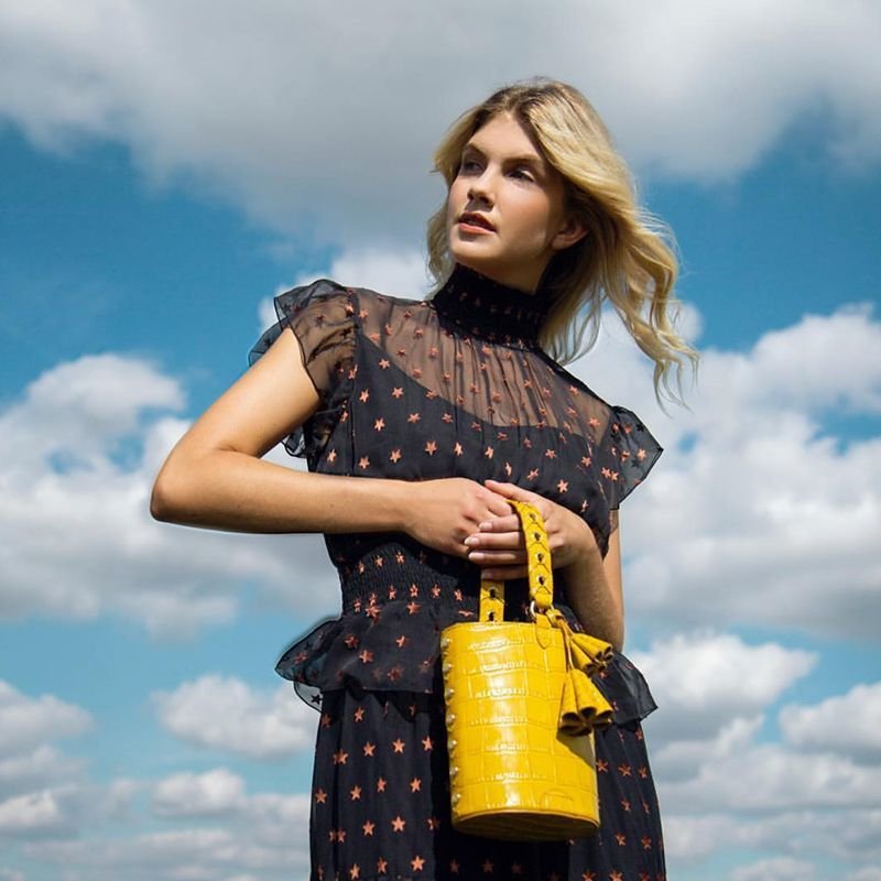 画像5:  Mini portable bucket bagTote shoulder Bag バケット型ミニ トートショルダーバッグ 　ポシェット (5)