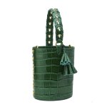 画像2:  Mini portable bucket bagTote shoulder Bag バケット型ミニ トートショルダーバッグ 　ポシェット (2)