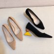 画像4: Women’s Unique heel suede pumps 　リアルスエードオシャレなヒールパンプス　 (4)