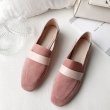 画像5: Women’s soft bottom flat casual  leather shoesリアルスエードフラットローファーパンプス　 (5)