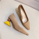 画像3: Women’s Unique heel suede pumps 　リアルスエードオシャレなヒールパンプス　 (3)