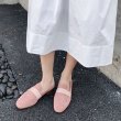 画像3: Women’s soft bottom flat casual  leather shoesリアルスエードフラットローファーパンプス　 (3)