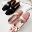 画像6: Women’s soft bottom flat casual  leather shoesリアルスエードフラットローファーパンプス　 (6)