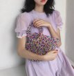 画像5: Fairy woven handbag handmade beaded acrylic ring bag ビーズアクリルリングバッグトートショルダーバック (5)